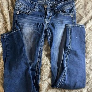 Wallflower Women's Dark Blue Boot Cut Jeans